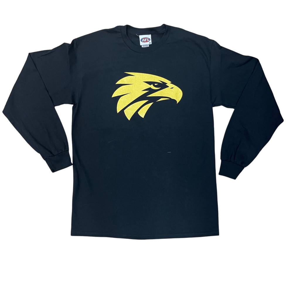West Coast Eagles Men's Gold Logo Tee Long Sleeve (W22)