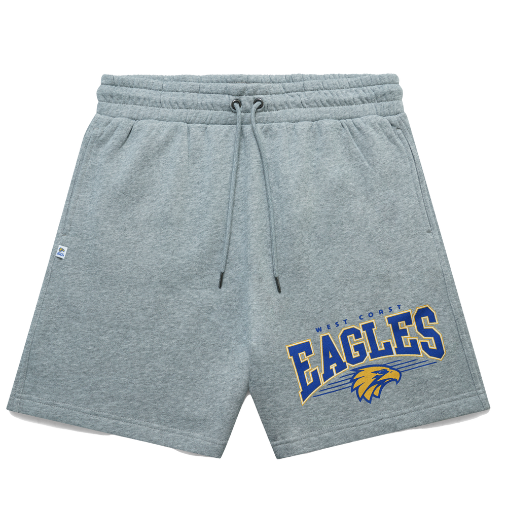 West Coast Eagles Men's Graphic Fleece Shorts Grey (W23)