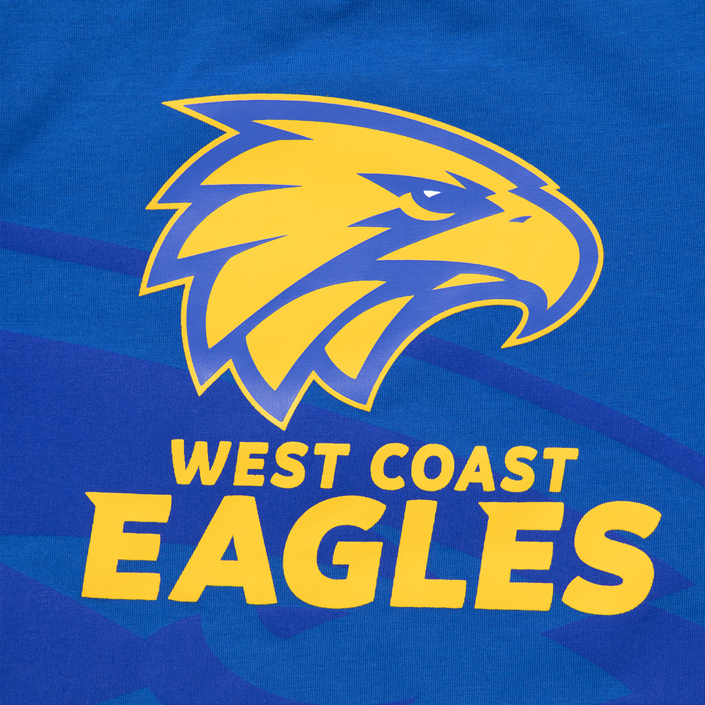 West Coast Eagles Youth Oversize Crop Logo Tee Royal (W23)