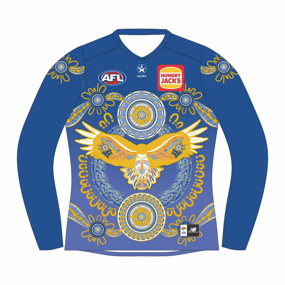 West Coast Eagles New Balance First Nations Adult Guernsey Long Sleeve  (2023)