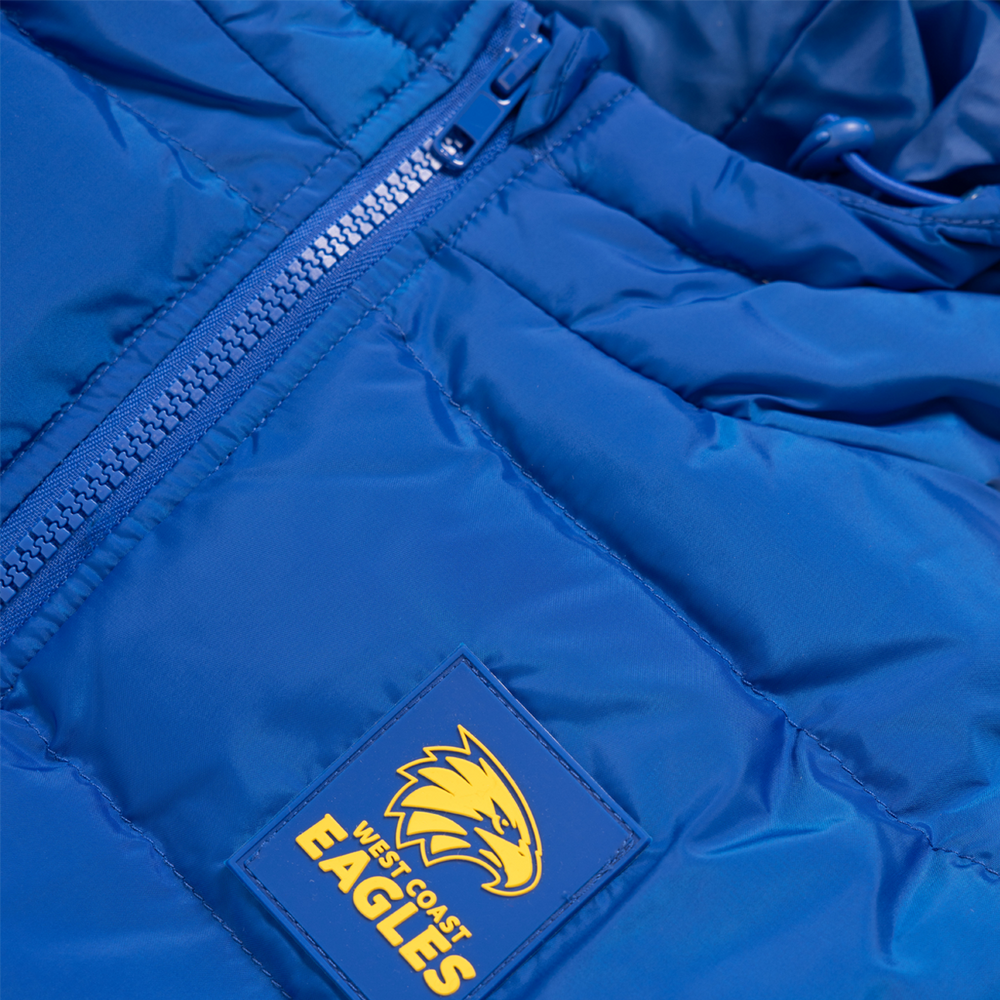 West Coast Eagles Youth Puffer Jacket Royal (W23)