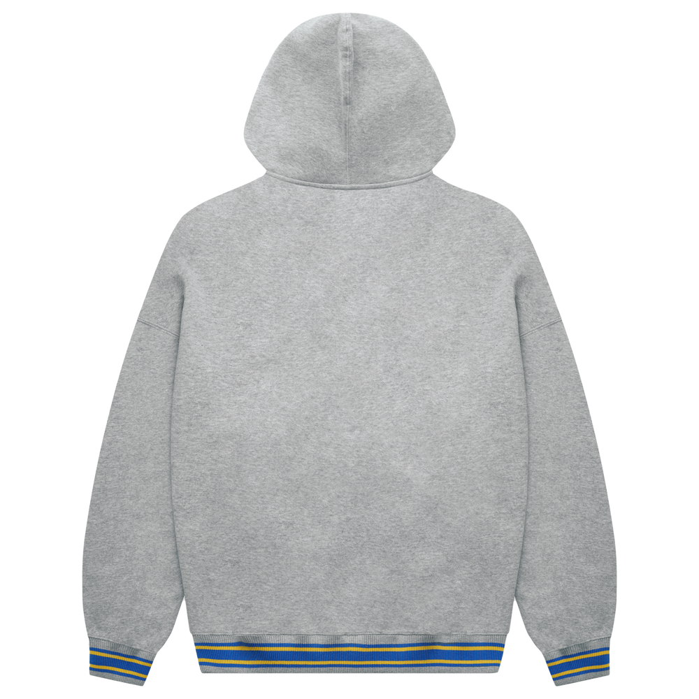 West Coast Eagles Adult Contrast Ribbed Hoody Grey (W23)