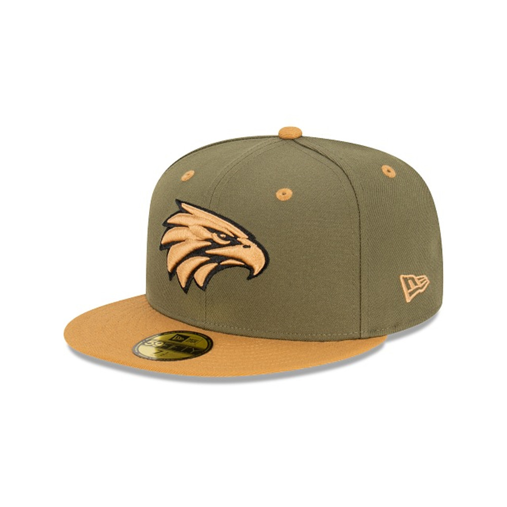 West Coast Eagles New Era 59Fifty Fitted Cap Olive/Wheat