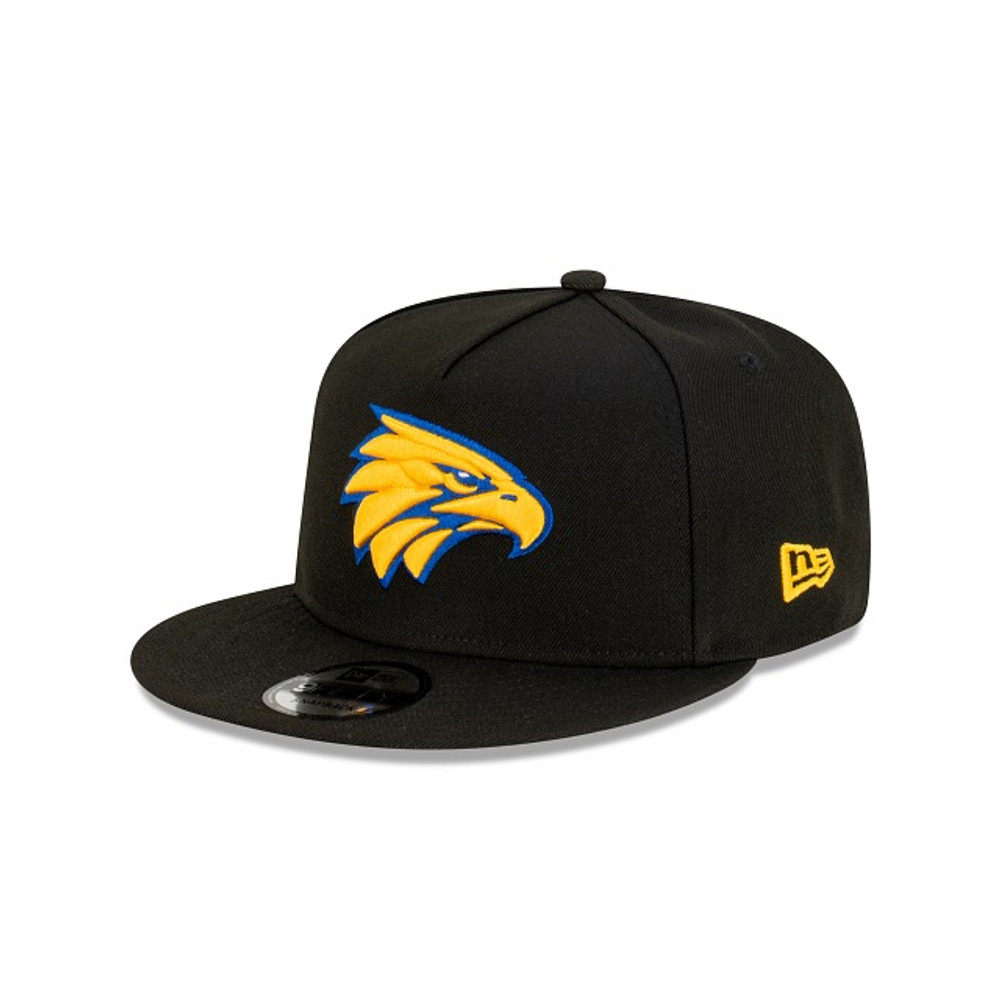 West Coast Eagles New Era 9Fifty A-Frame Snap Cap Black/ Gold Eagle