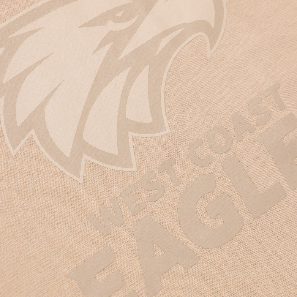 West Coast Eagles Adult Tonal Tee Stone (W23)