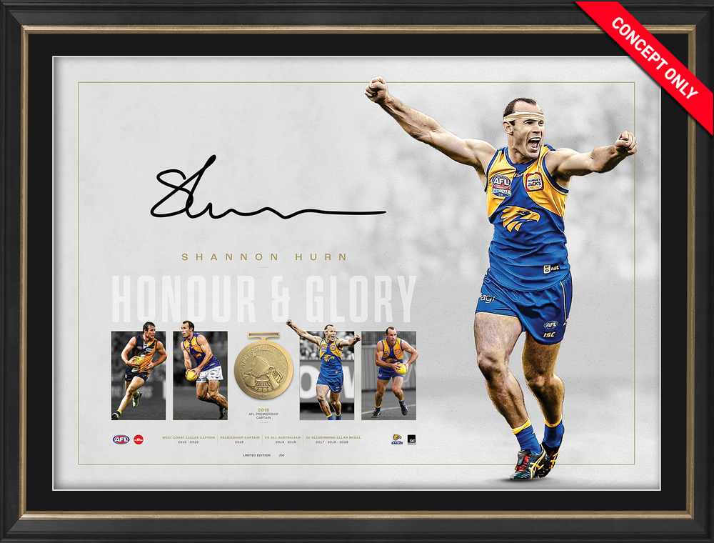 West Coast Eagles Bunga Retirement Signed Lithograph - Honour and Glory (2023)