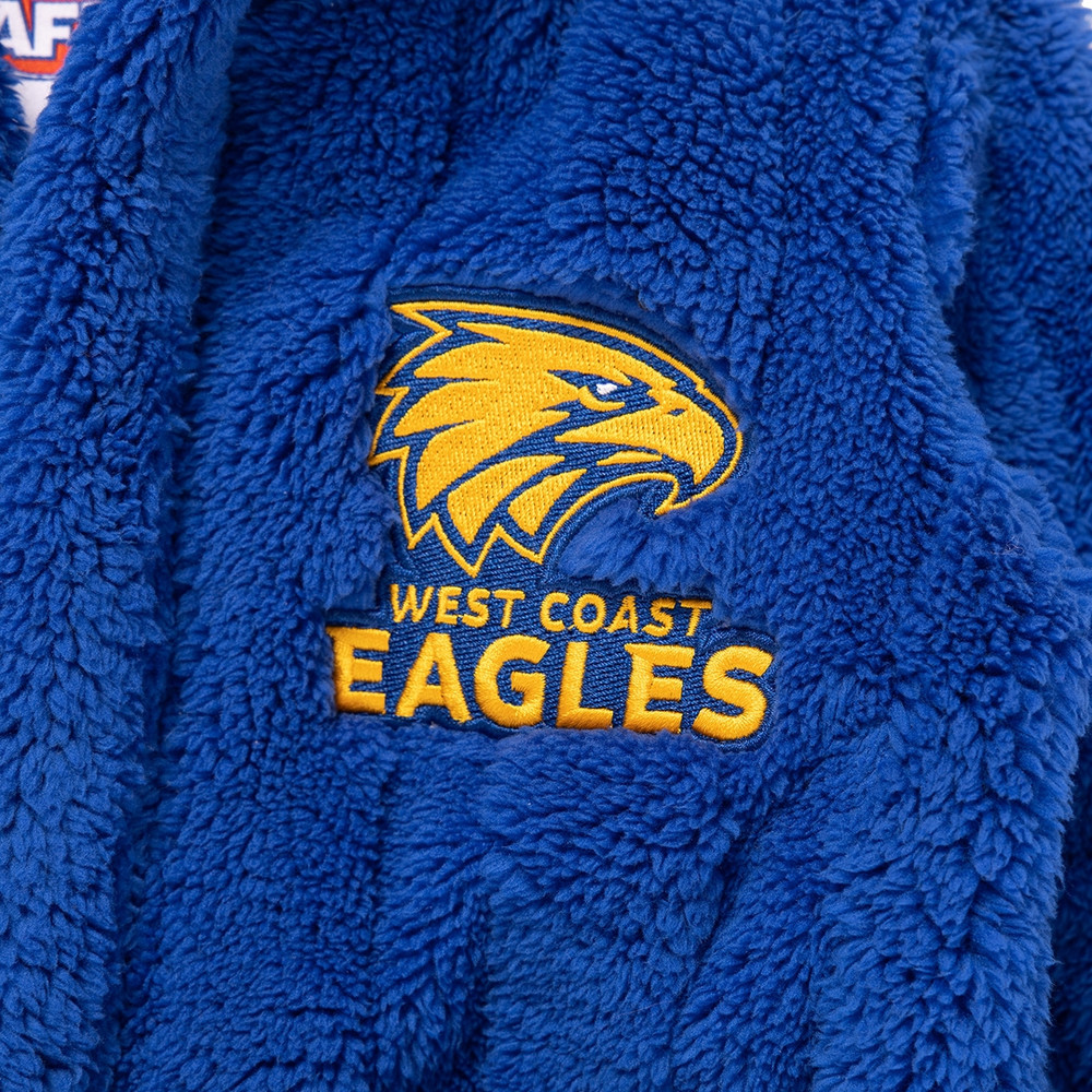 West Coast Eagles Youth Plush Hooded Robe (W23)