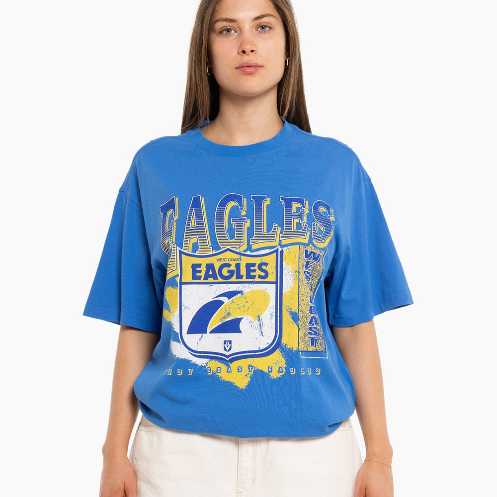 West Coast Eagles x Mitchell & Ness Brush Off Tee Royal (W23)