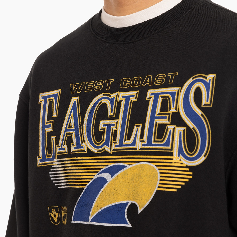 West Coast Eagles x Mitchell & Ness Underscore Crew Black (W23)