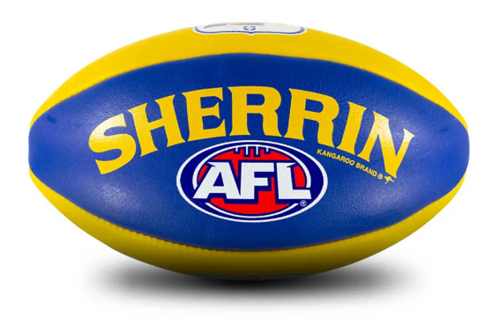 West Coast Eagles Sherrin Heritage Logo Leather Size 5