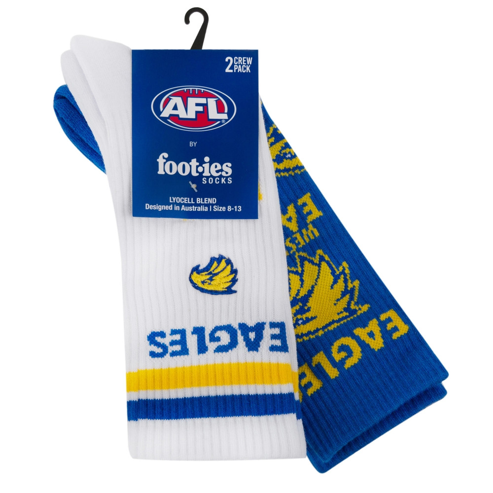 West Coast Eagles 2 pack Sneaker Socks (2024)