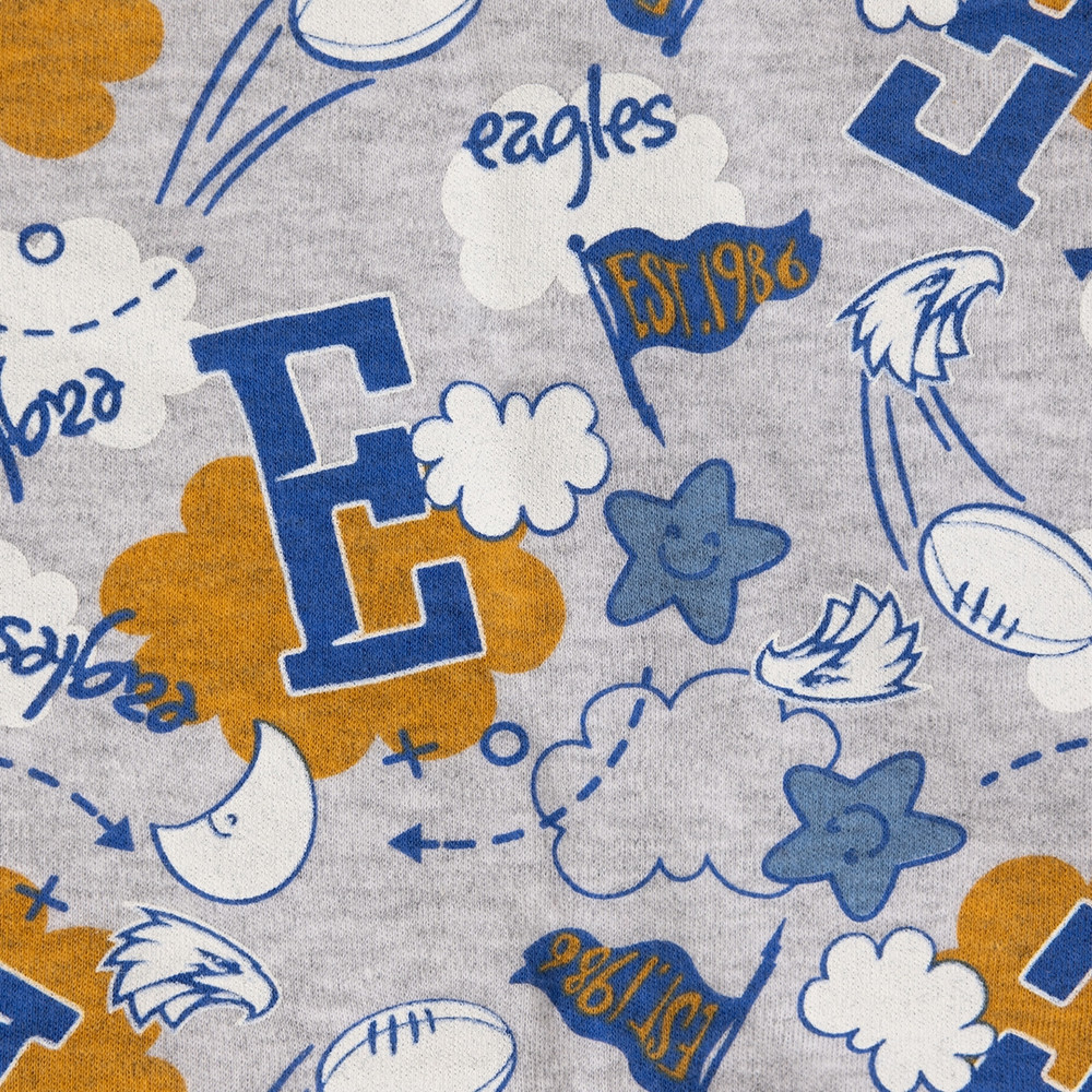 West Coast Eagles Baby Cloud Blanket Grey Marle (2024)