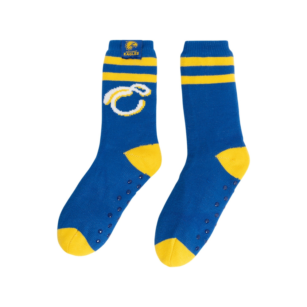 West Coast Eagles Adult Knitted Bed Sock Royal (2024)