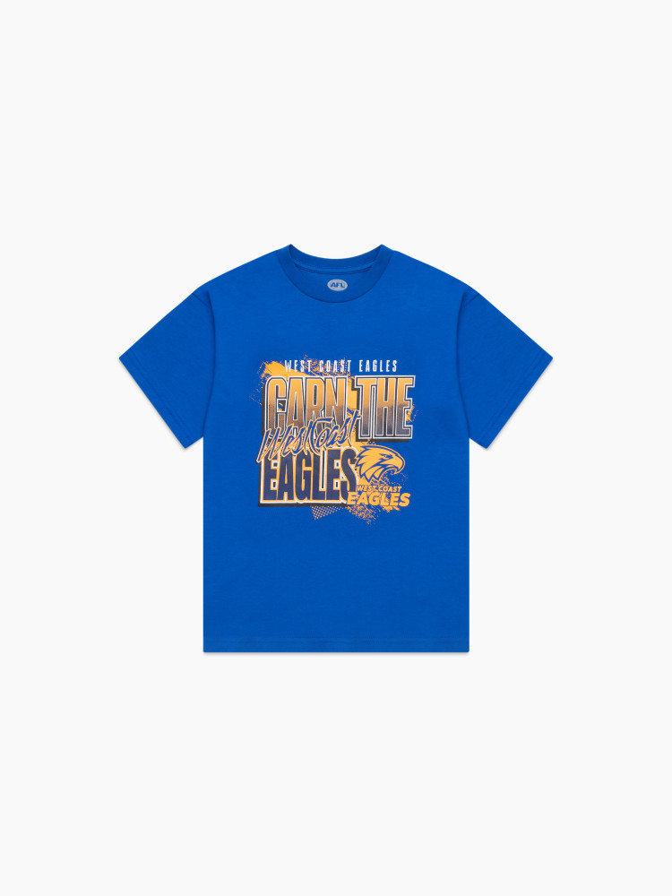 West Coast Eagles Youth Carn Graphic Tee Royal (2025)