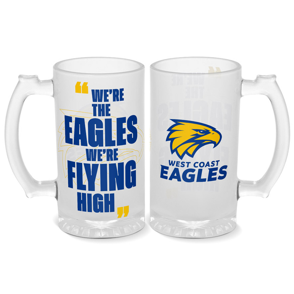 West Coast Eagles Frosted Stein Glass 500ml (2025)