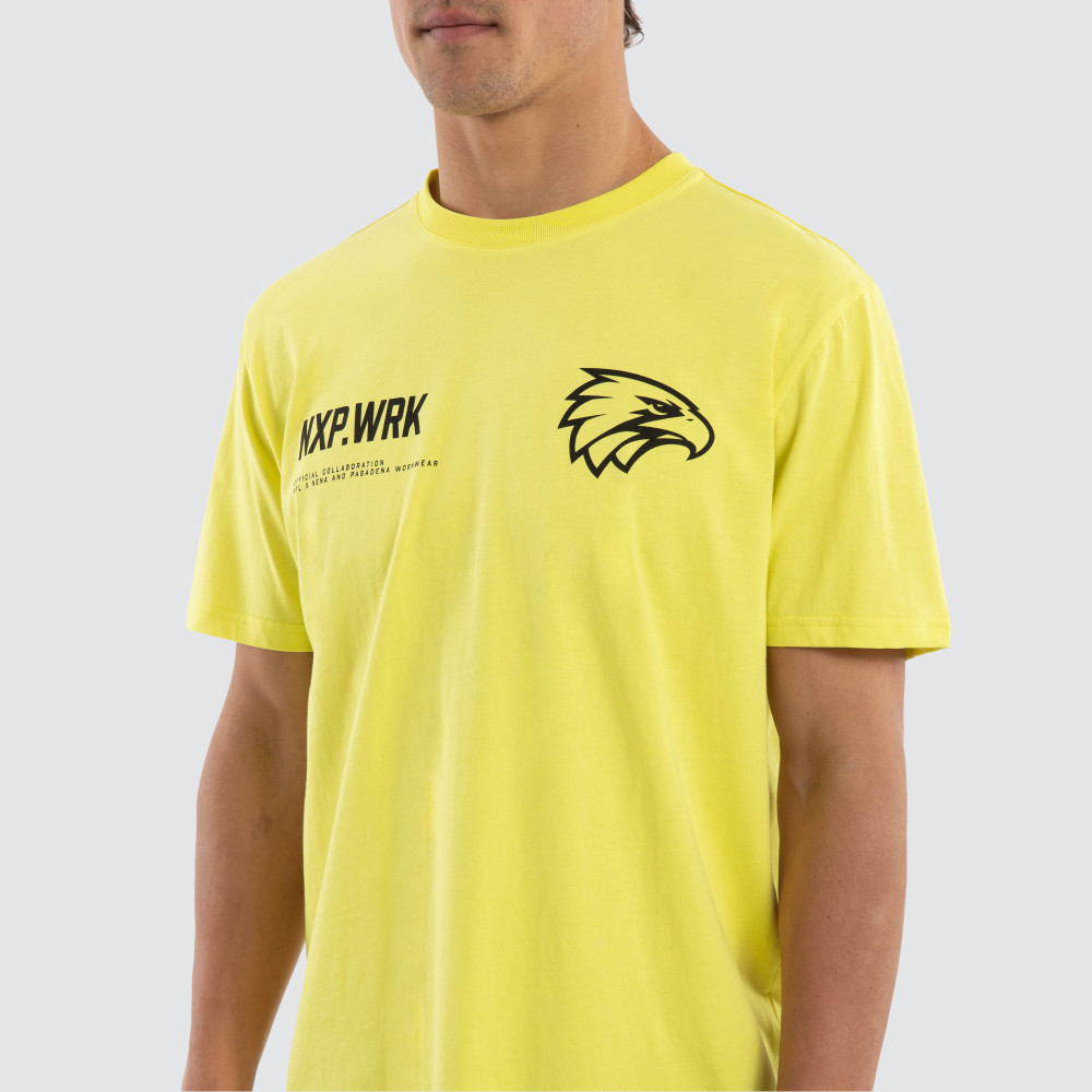 West Coast Eagles X NXP.WRK Ethic Tee Yellow (2025)