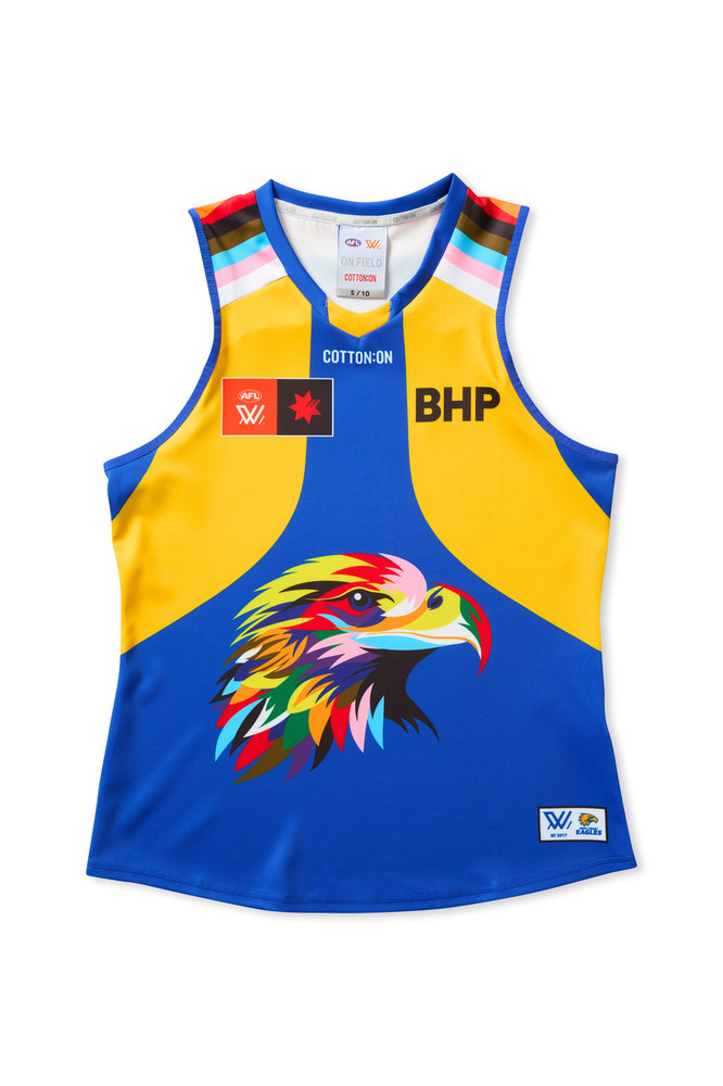 West Coast Eagles AFLW Cotton On Pride Guernsey (2025) (Updating)