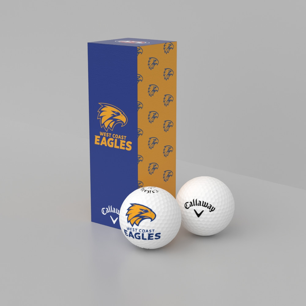 West Coast Eagles Callaway Golf Balls 3 Pack