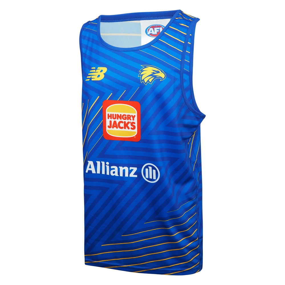 West Coast Eagles New Balance Youth Training Singlet (2026)