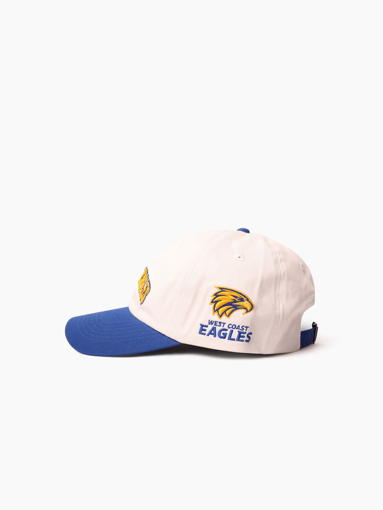 West Coast Eagles Adult Essentials Cap White (2026)