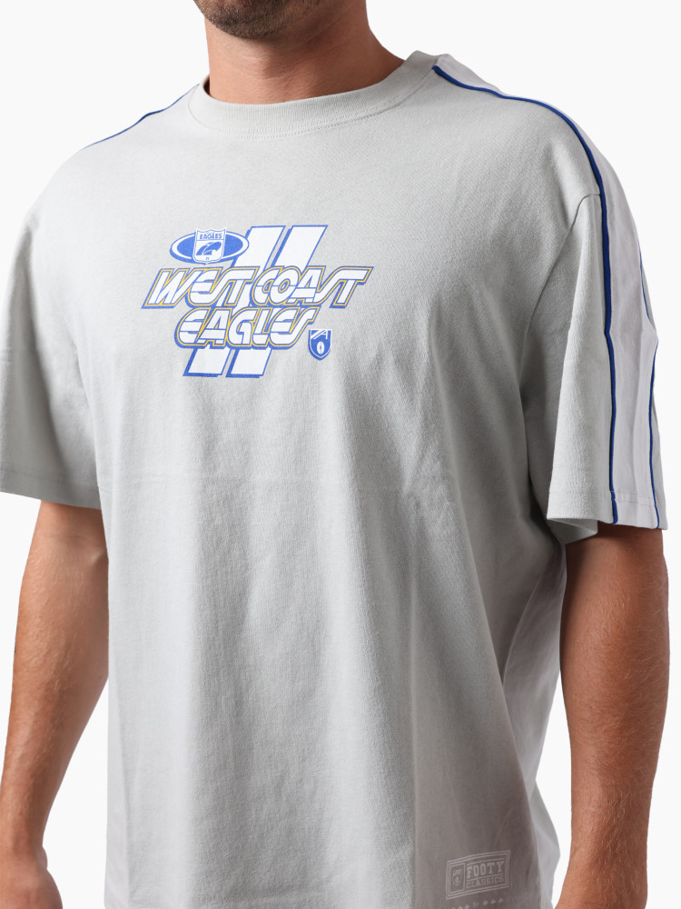 West Coast Eagles Mitchell and Ness Panel Tee Silver (2026)