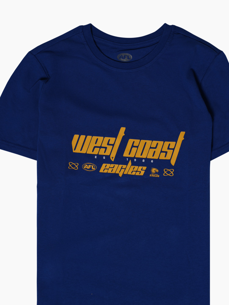 West Coast Eagles Youth Graphic Long Sleeve Tee Royal (2026)