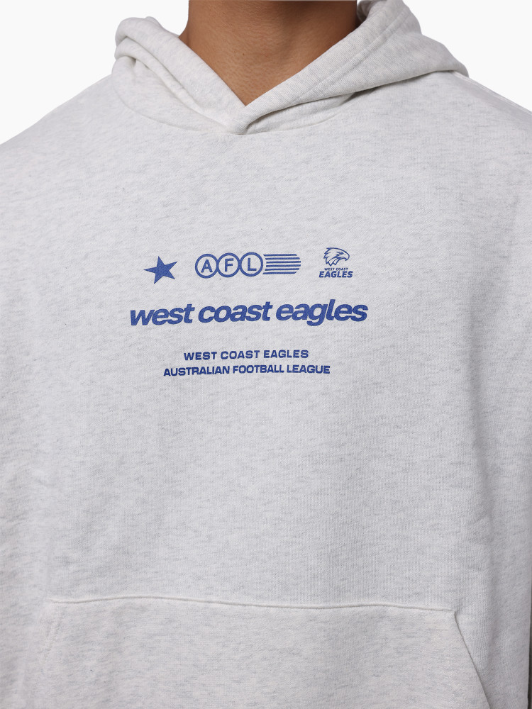 West Coast Eagles Men's Box Fit Hoody Silver Marle (2026)
