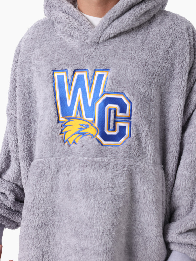 West Coast Eagles Adult Sherpie Hoodie Silver Marle (2026)