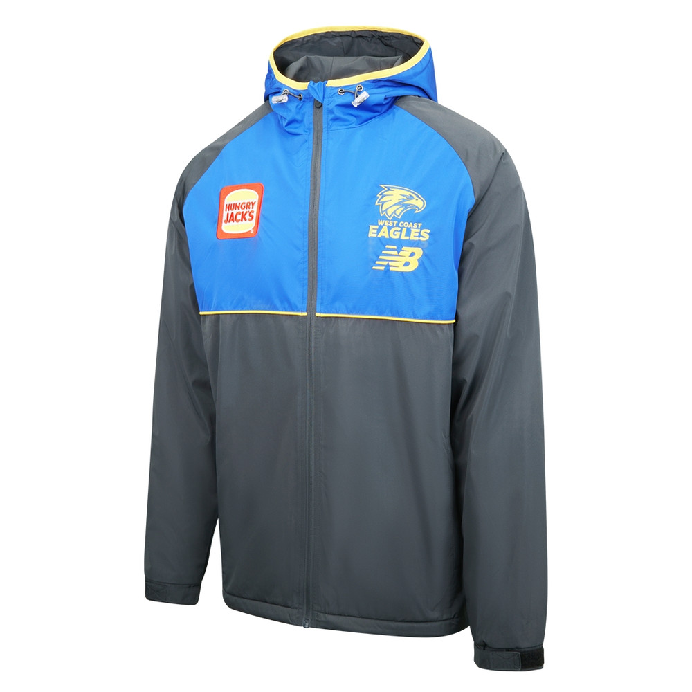 West Coast Eagles New Balance Adult Spray Jacket Carbon/Royal (2026)