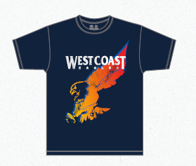 West Coast Eagles Adult Gather Round Cotton Tee Ochre (2026)