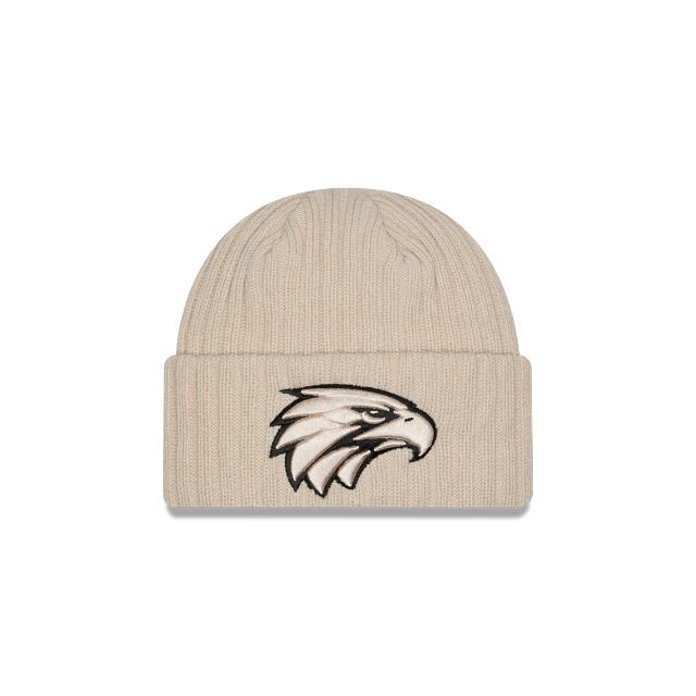 West Coast Eagles New Era Knit Beanie White (2026)