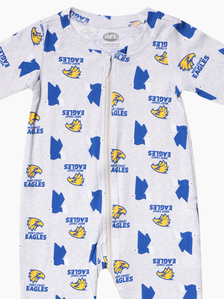 West Coast Eagles Infant Onesie Grey (2026)