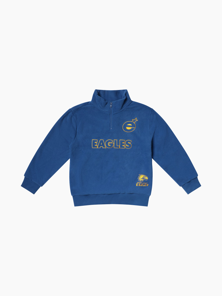 West Coast Eagles Youth 1/4 Zip Polar Fleece Royal (2026)