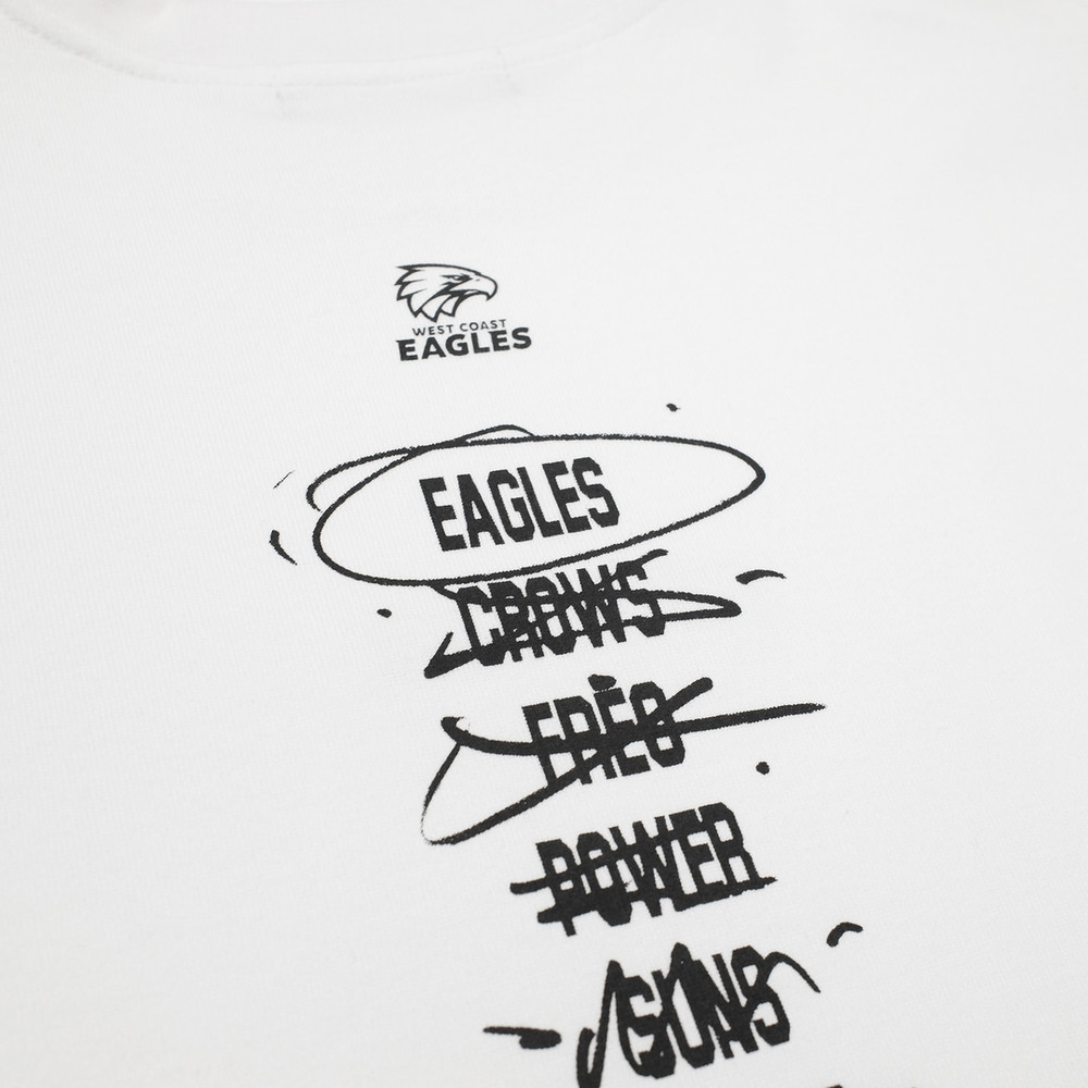 West Coast Eagles X Strateas Carlucci Hitlist Tee White (2026)