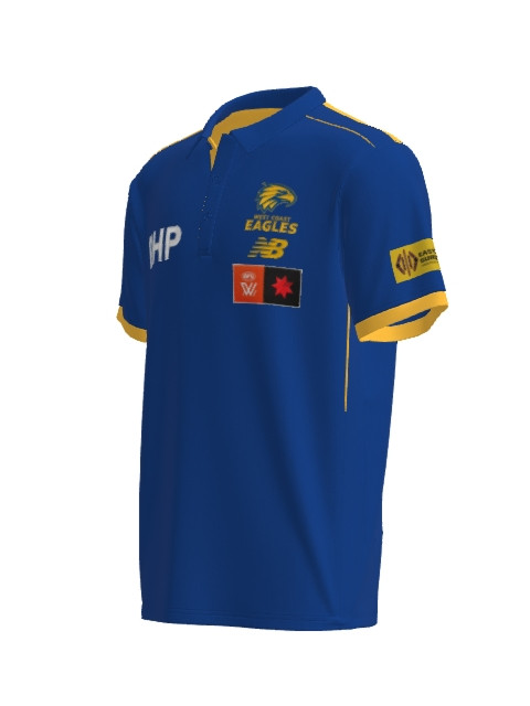 West Coast Eagles New Balance AFLW Men's Media Polo Royal (2026)