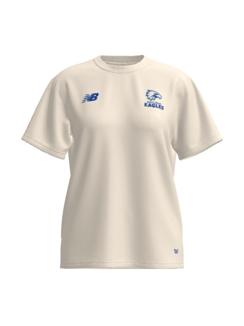 West Coast Eagles New Balance AFLW Women's Cotton Tee Cream (2026)