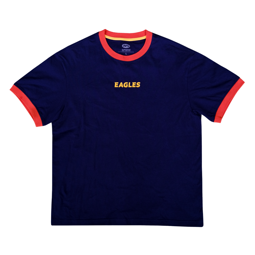 West Coast Eagles Ochre Range Navy Tee (2026)