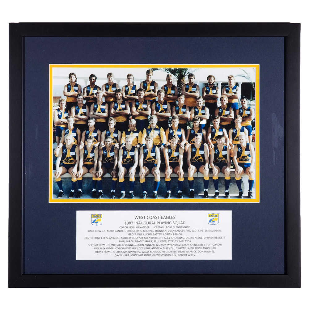 West Coast Eagles Inaugural Team Photo Framed