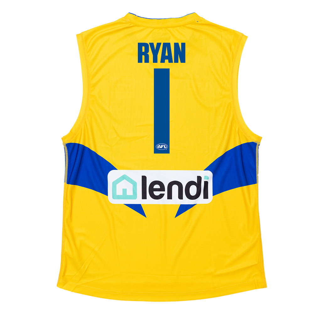 West Coast Eagles Guernsey Heatpress - Player Name and Number *GUERNSEY NOT INCLUDED*