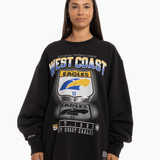 West Coast Eagles X Mitchell & Ness Shield Crew Faded Black (2024)