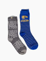 West Coast Eagles 2-Piece Sock and Towel Golf Bundle (2025)
