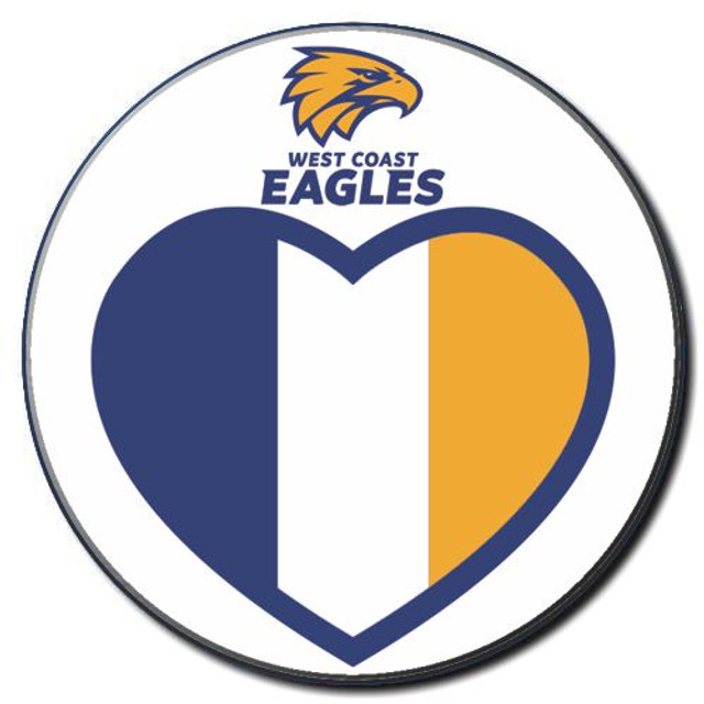 West Coast Eagles Heart Badge West Coast Eagles Heart Badge