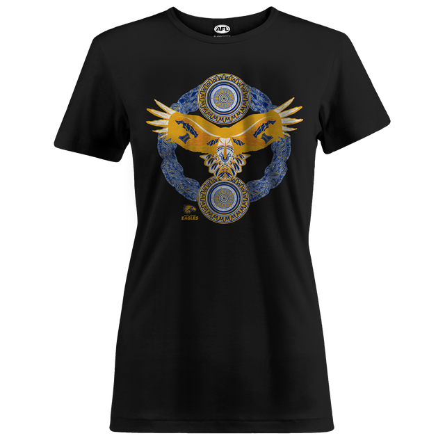 West Coast Eagles Women's First Nations Tee Black (2023)