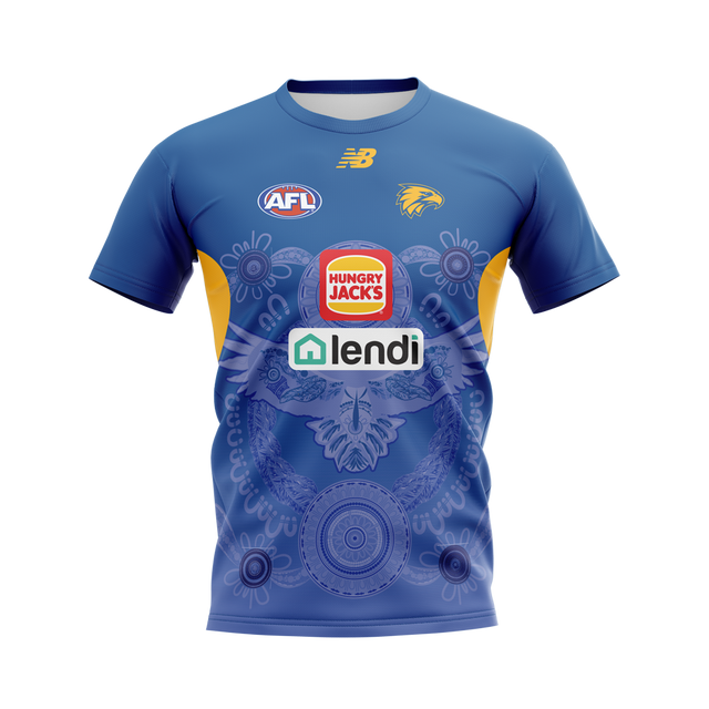 West Coast Eagles Youth New Balance First Nations Training Tee (2023)
