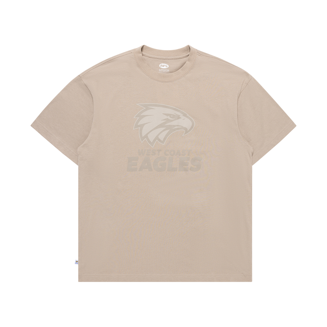 West Coast Eagles Adult Tonal Tee Stone (W23)