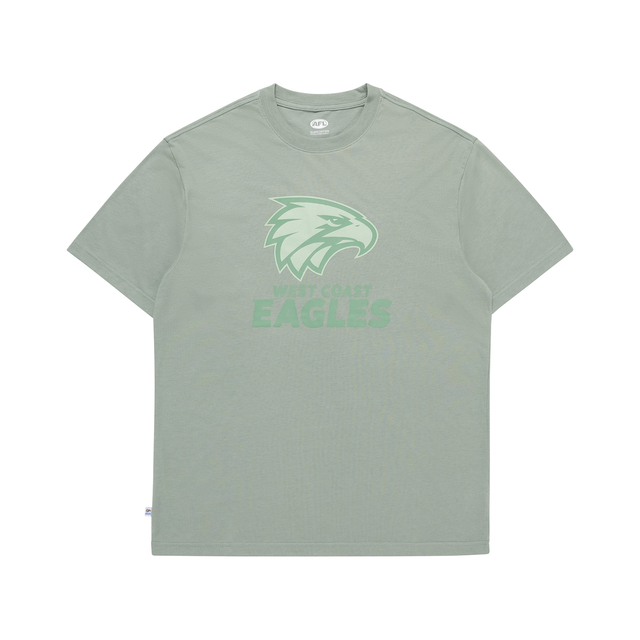 West Coast Eagles Adult Tonal Tee Olive Green (W23)