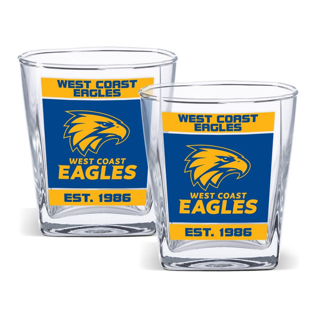 West Coast Eagles Spirit Glasses Set 2pc