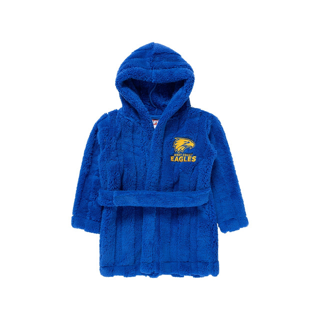 West Coast Eagles Youth Plush Hooded Robe (W23) West Coast Eagles Youth Plush Hooded Robe (W23)