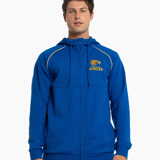 West Coast Eagles Adult Active Full Zip Hoody Royal (2024)