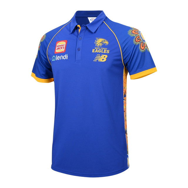 West Coast Eagles New Balance First Nations Adult Polo (2024)